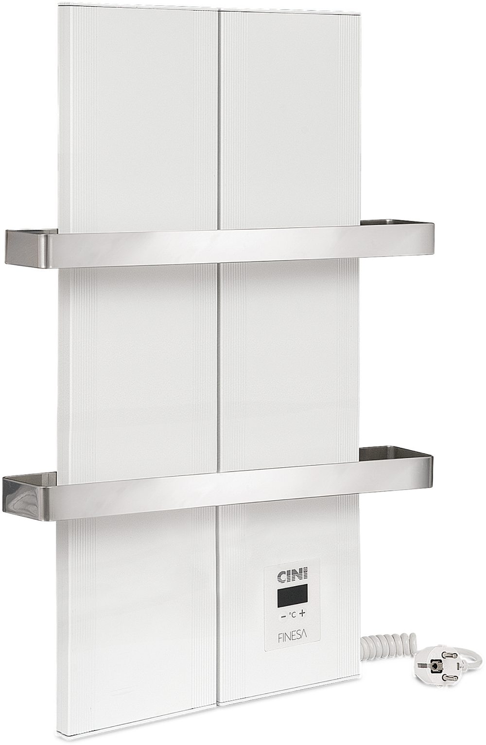 Finesa Elektrischer Badheizkörper mit Smarte Thermostat, Wärmeabgabe 400-1200W, 5 Jahre GARANTIE