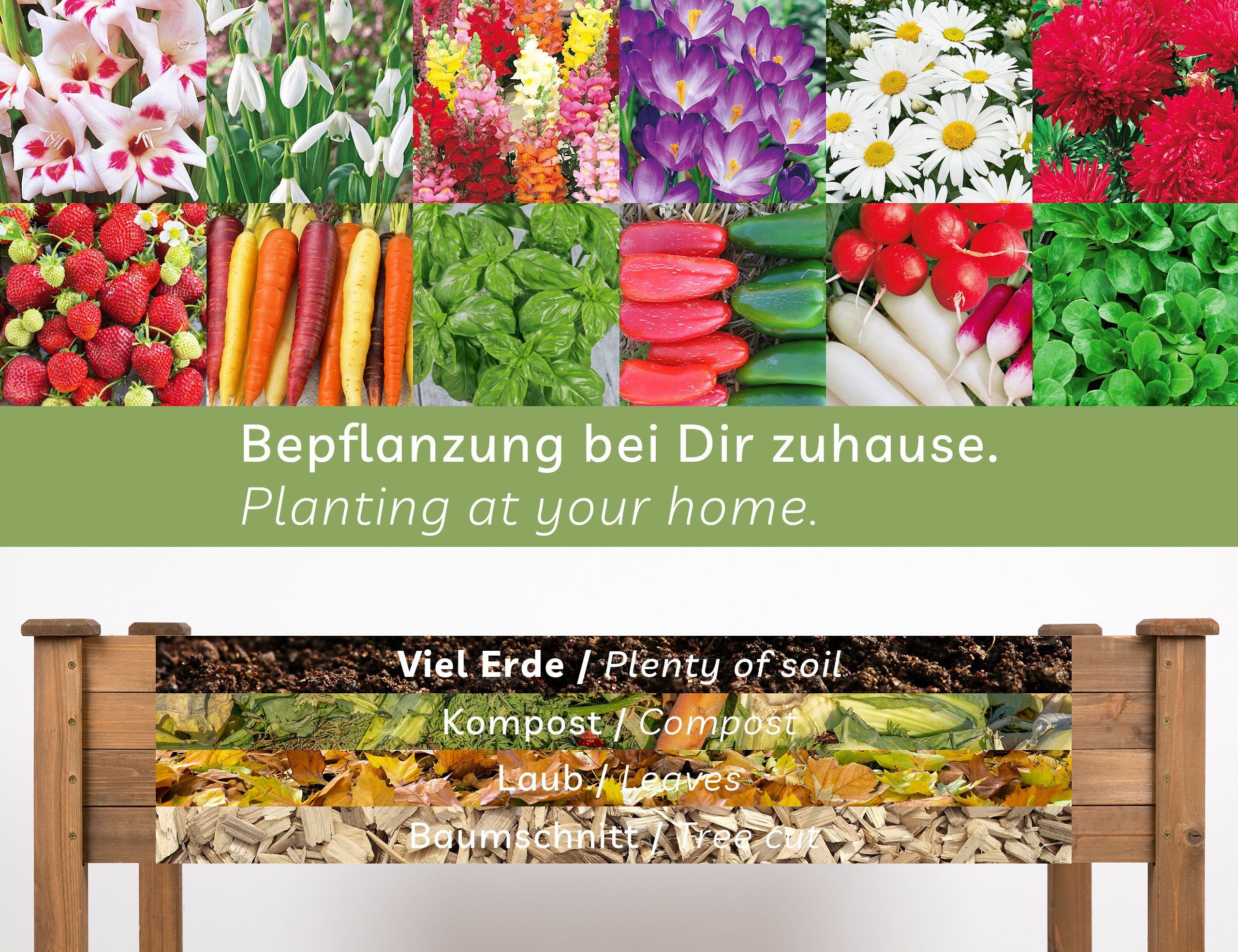 needs&wants® Hochbeet aus Holz für Garten Balkon Terrasse groß, Pflanzkasten Bausatz XL rechteckig schmal mit Vlies-Folie, Kräuterbeet Pflanzenkasten deko, 125 x 64 x 75 cm, dunkel-braun