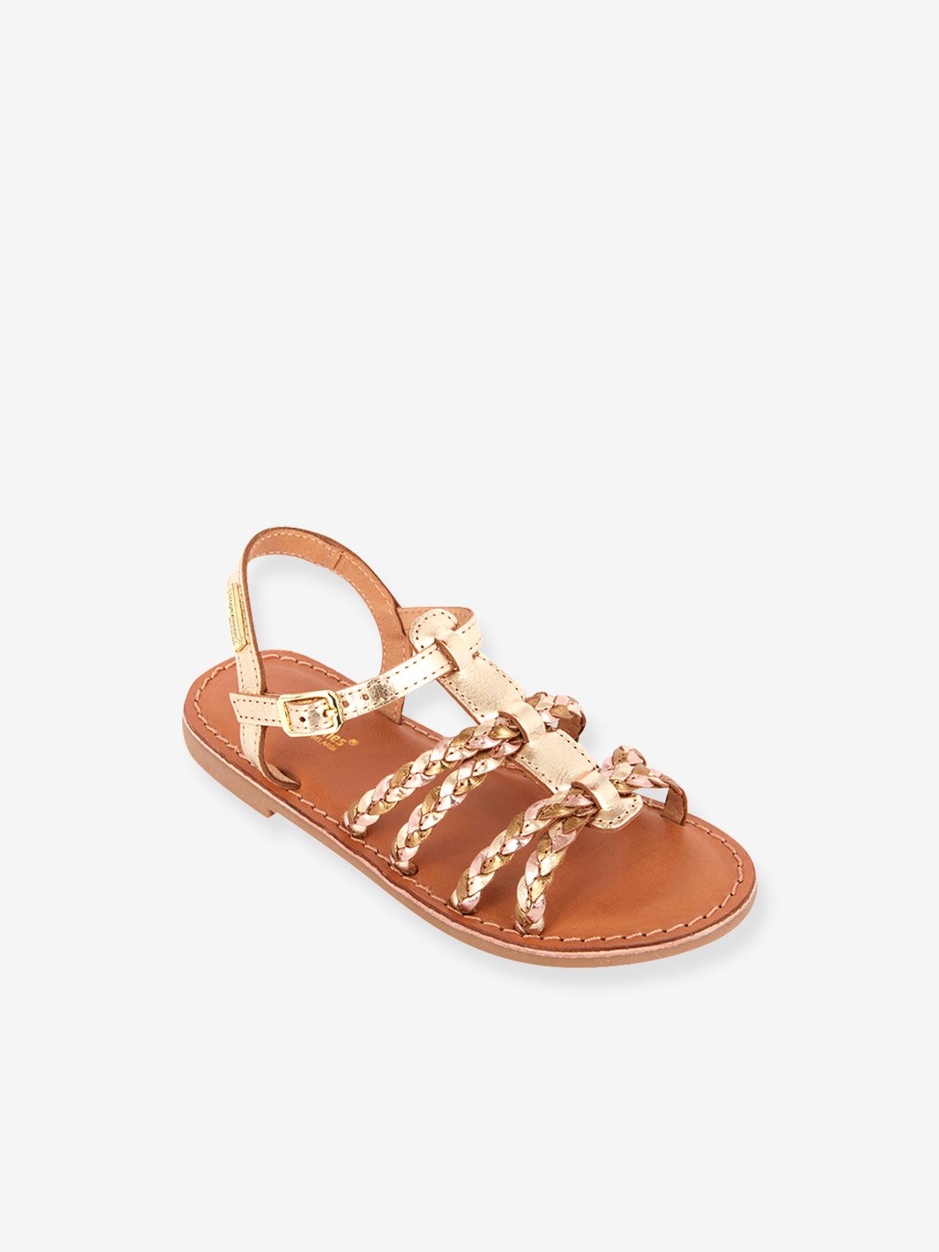 Sandales cuir enfant Baia LES TROPEZIENNES® PAR M. BELARBI rose