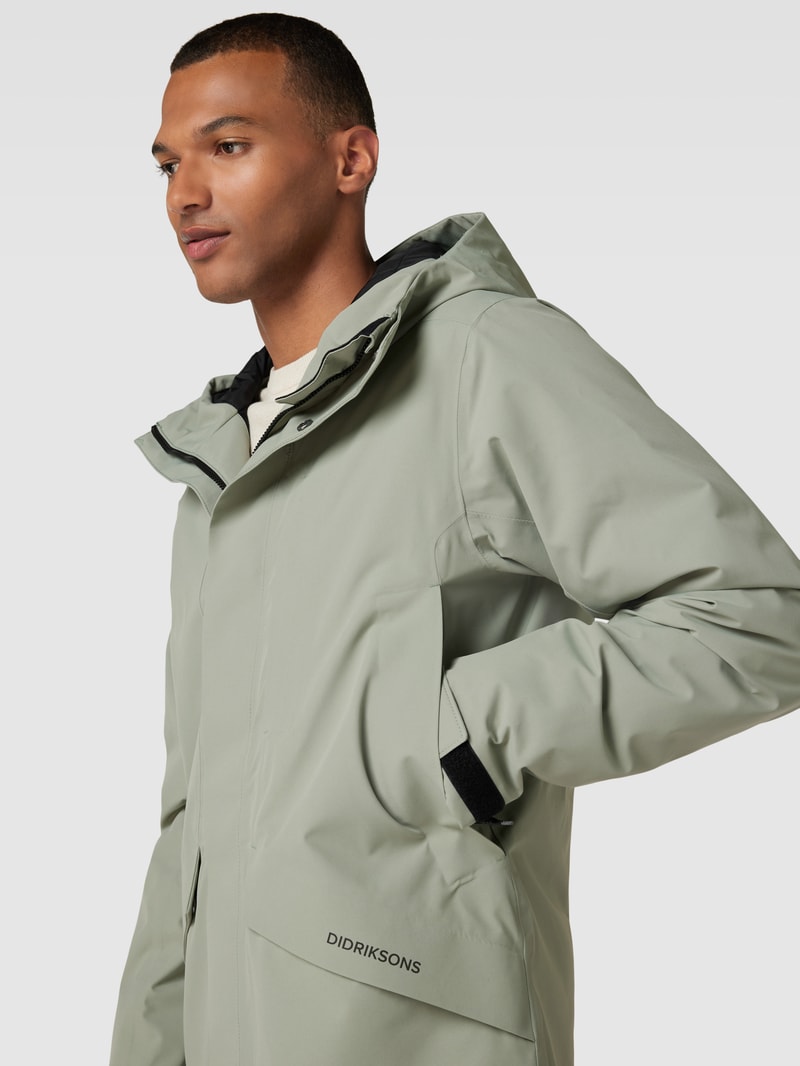 Parka mit Kapuze Modell 'KENNY' in olivgrün
