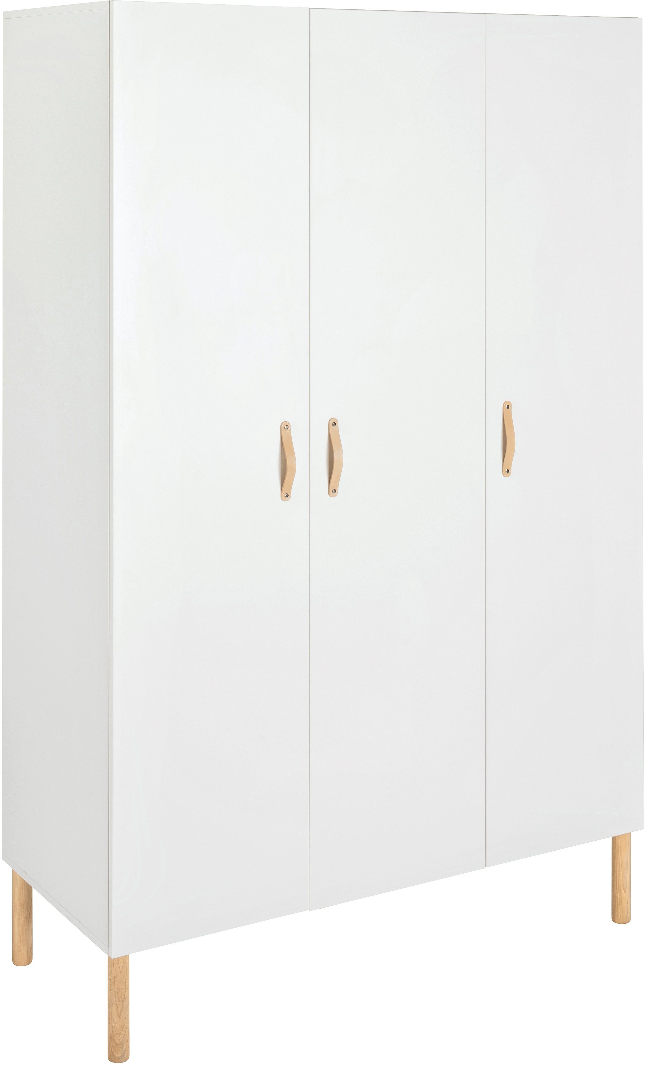 Schardt Babyzimmer-Komplettset Camiel White, (3-St., Kinderbett, Kleiderschrank, Wickelkommode), mit Kinderbett mit Umbauseiten, 3-trg. Schrank und Wickelkommode