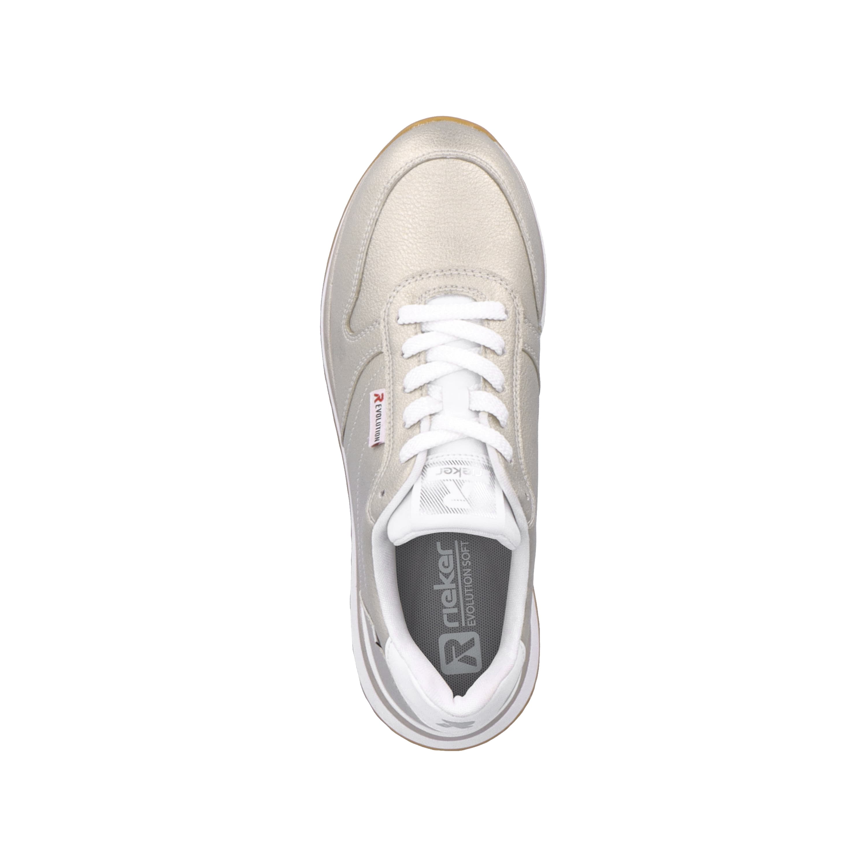 Rieker Damen Sneaker Low champagner metallic