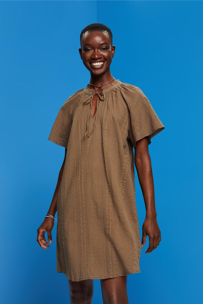 Kleid aus strukturierter Baumwolle