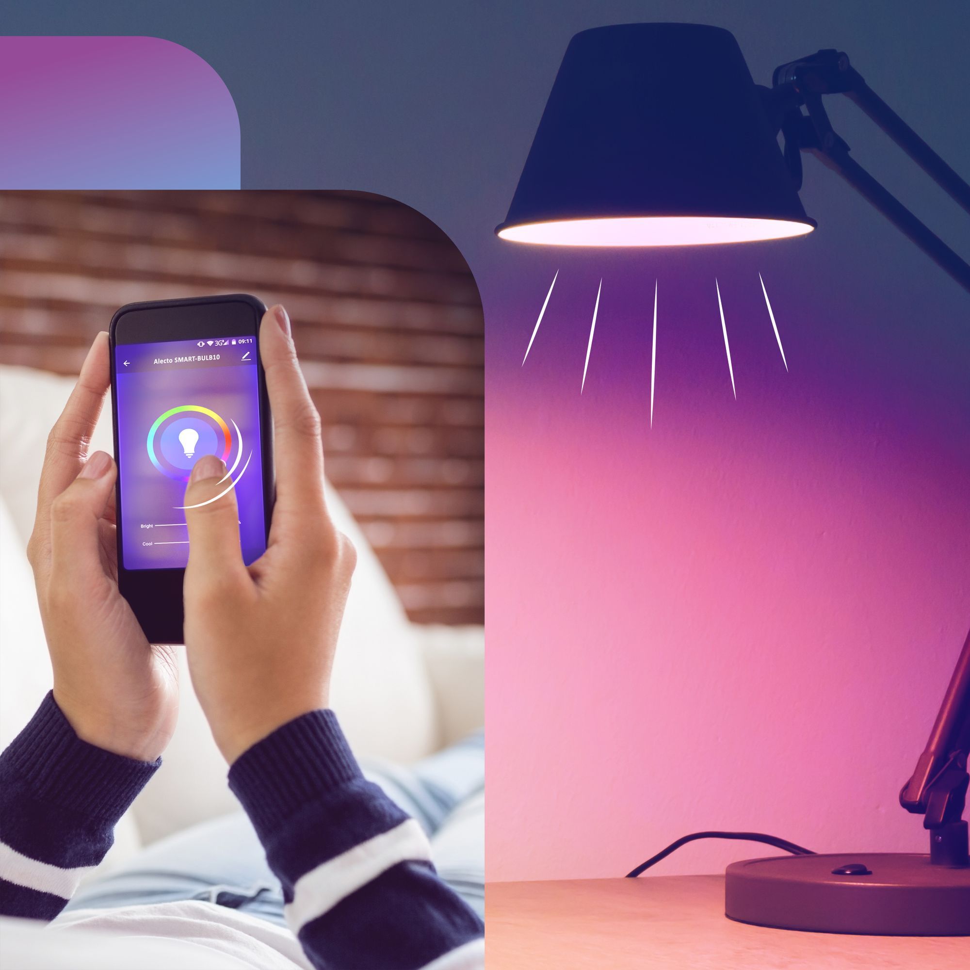 Alecto SMART-BULB10 TRIPLE Smarte WLAN-Lampe