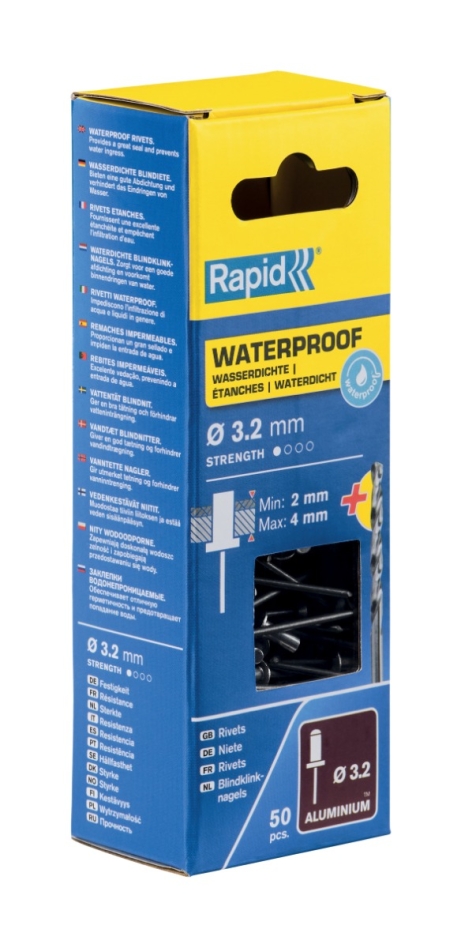 Rapid 5000399 Vízálló vakszegecsek Ø3,2 x 8 mm 50 darab
