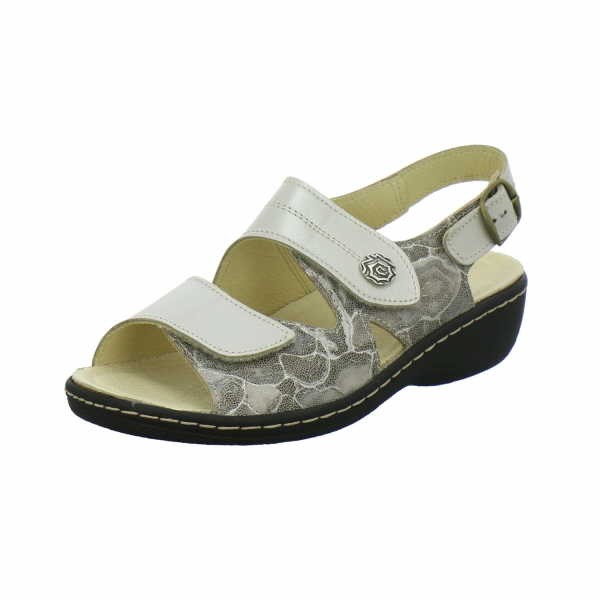 LONGO Komfort Sandalen taupe Bequem-Pantoletten,nuss/taupe