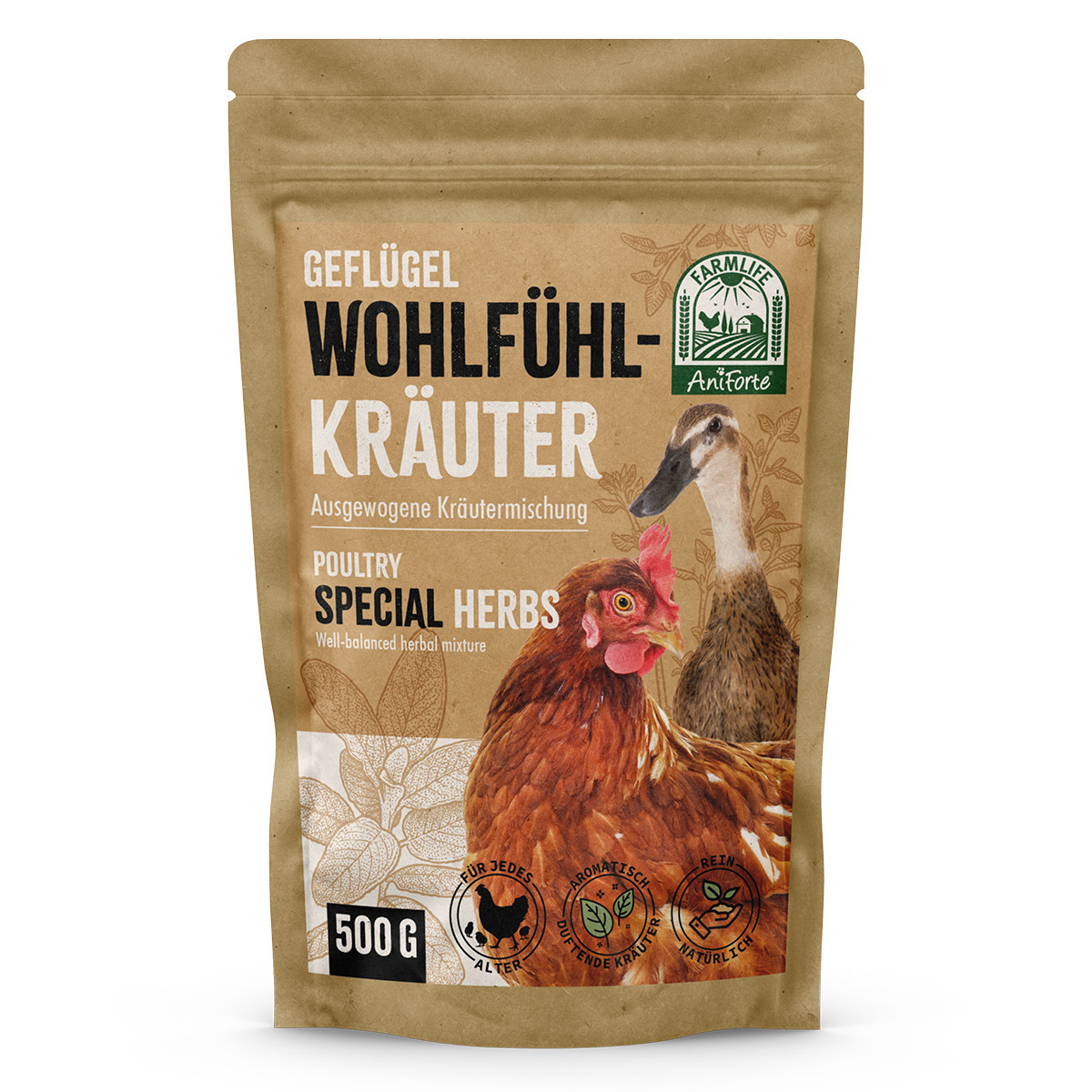 Aniforte Futter & Heu Aniforte Hühner Wohlfühlkräuter 0,5kg