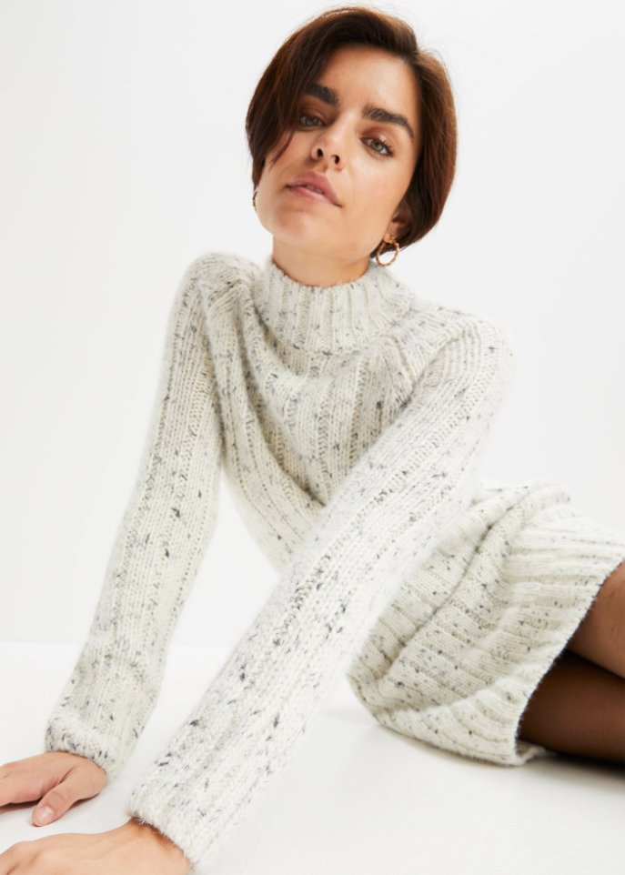 Strickkleid mit Wollanteil