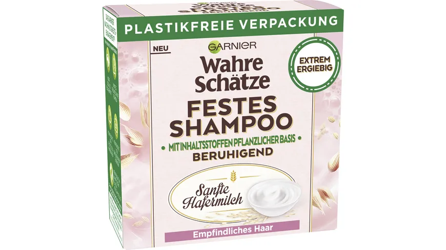 Garnier Wahre Schätze Festes Shampoo Sanfte Hafermilch 60 g