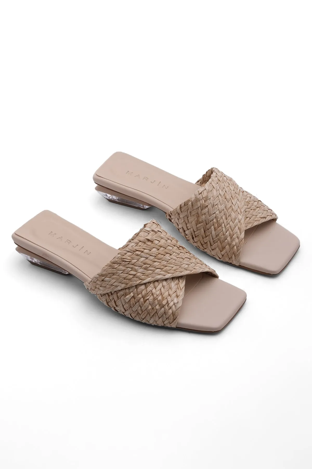 Marjin  Pantolette - Beige - Flacher Absatz