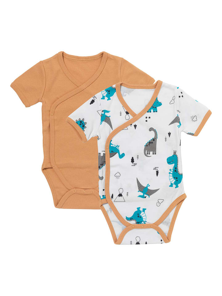 Schlummersack Bio Baby-Wickelbodys kurzarm 2er-Pack in Hellblau günstig kaufen