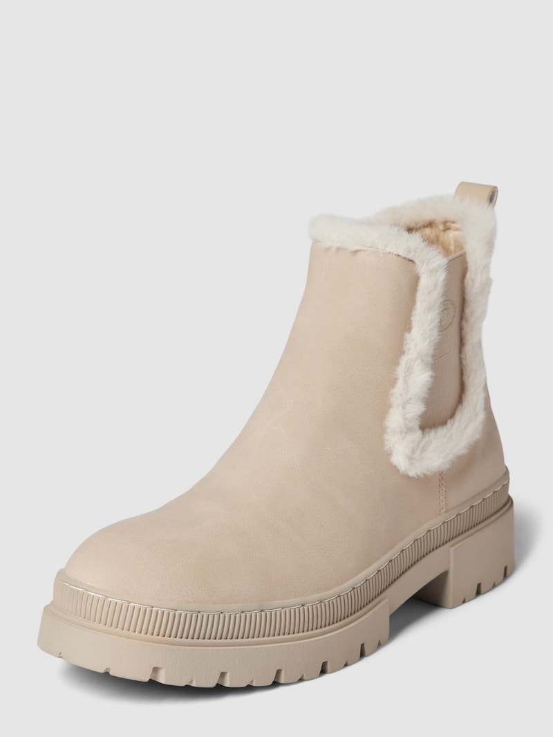 Boots mit Kunstfellbesatz in beige
