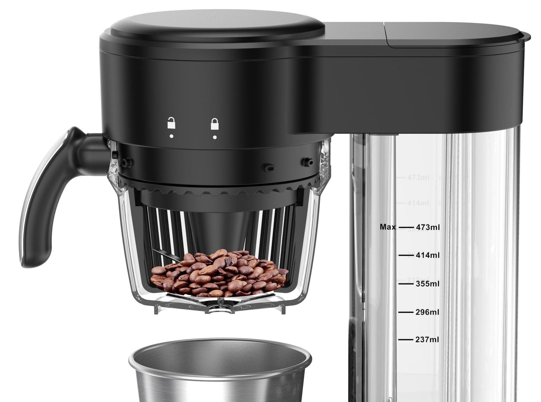 Hâws Filterkaffeemaschine Hâws Bornholm Kaffeemaschine mit Mahlwerk 600w