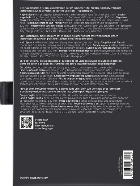 ZWILLING Beauty Classic Nagelpflege-Set - black Maniküre-Set