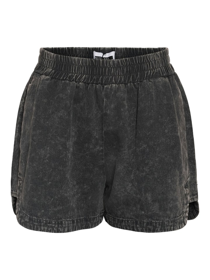 Noisy may Kurze Vintage Denim Shorts mit elastischem Bund und Taschen in Schwarz günstig kaufen