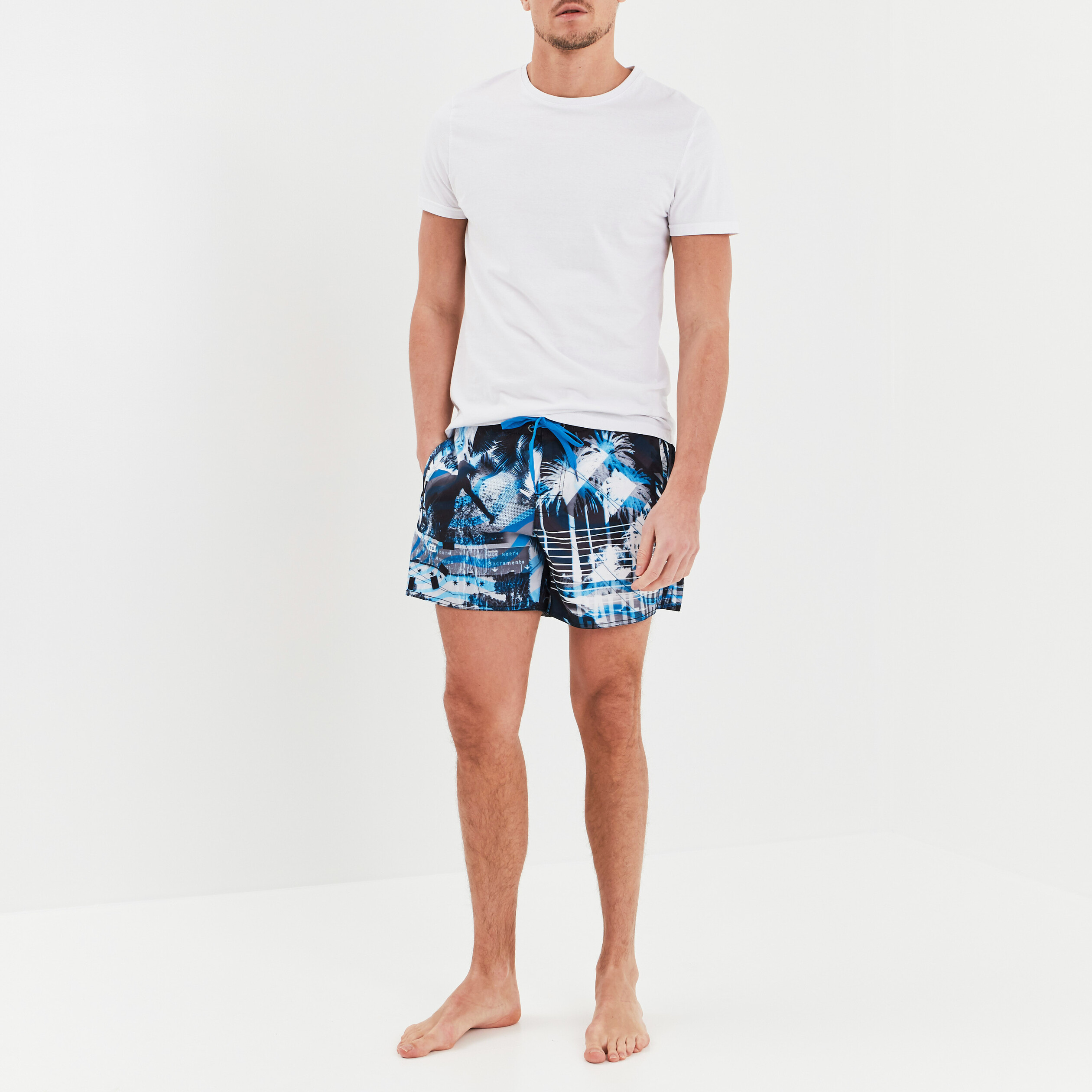 Short de bain Freegun bleu homme | La Halle