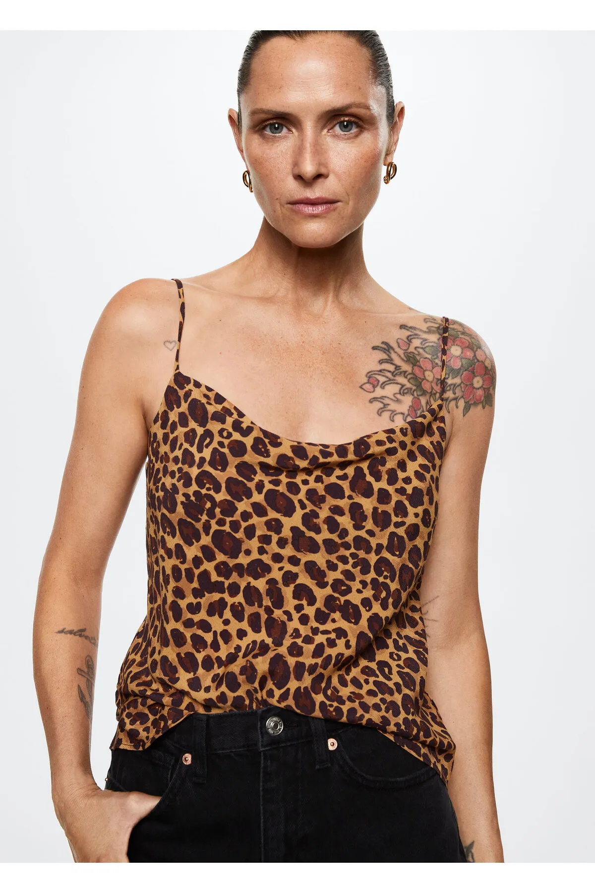 MANGO  Braune Damenbluse 37073841