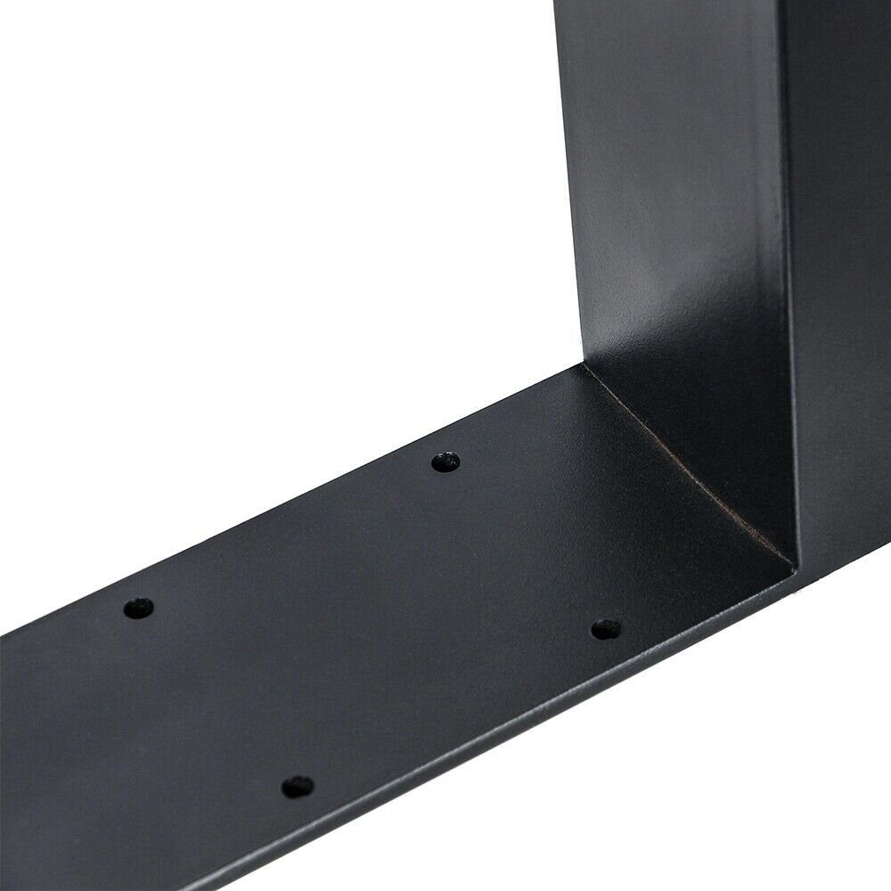 Melko Tischbein Tischbeine Tischgestell Tischkufen Möbelfuß 2er-Set Hairpin Leg Tischfüße aus Stahl in Schwarz Haarnadelbeine Esstisch Stützfuß Ständer Tischuntergestell HiFi Doppelt Lautsprecher Couchtisch Bankkufen Design Rechteck Industriedesign,