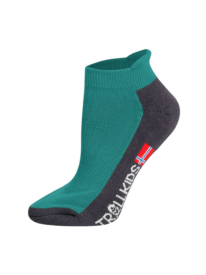 Trollkids 2er-Set:Trekkingsocken in Grün/ Schwarz günstig kaufen