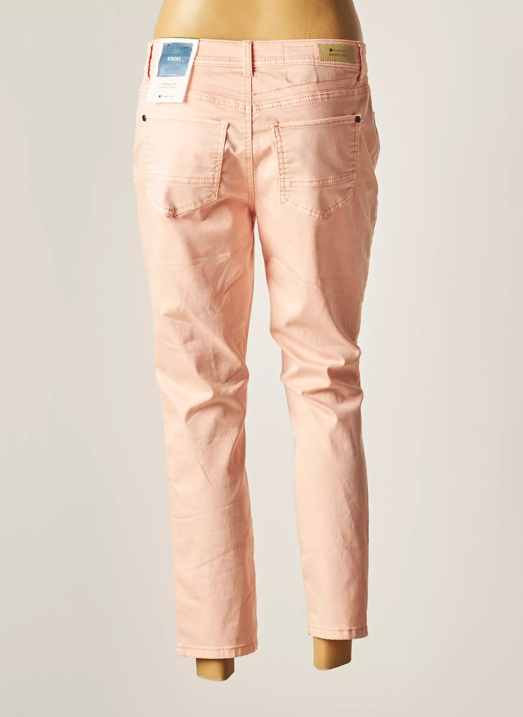 Street One Pantalons Slim Femme couleur rose
