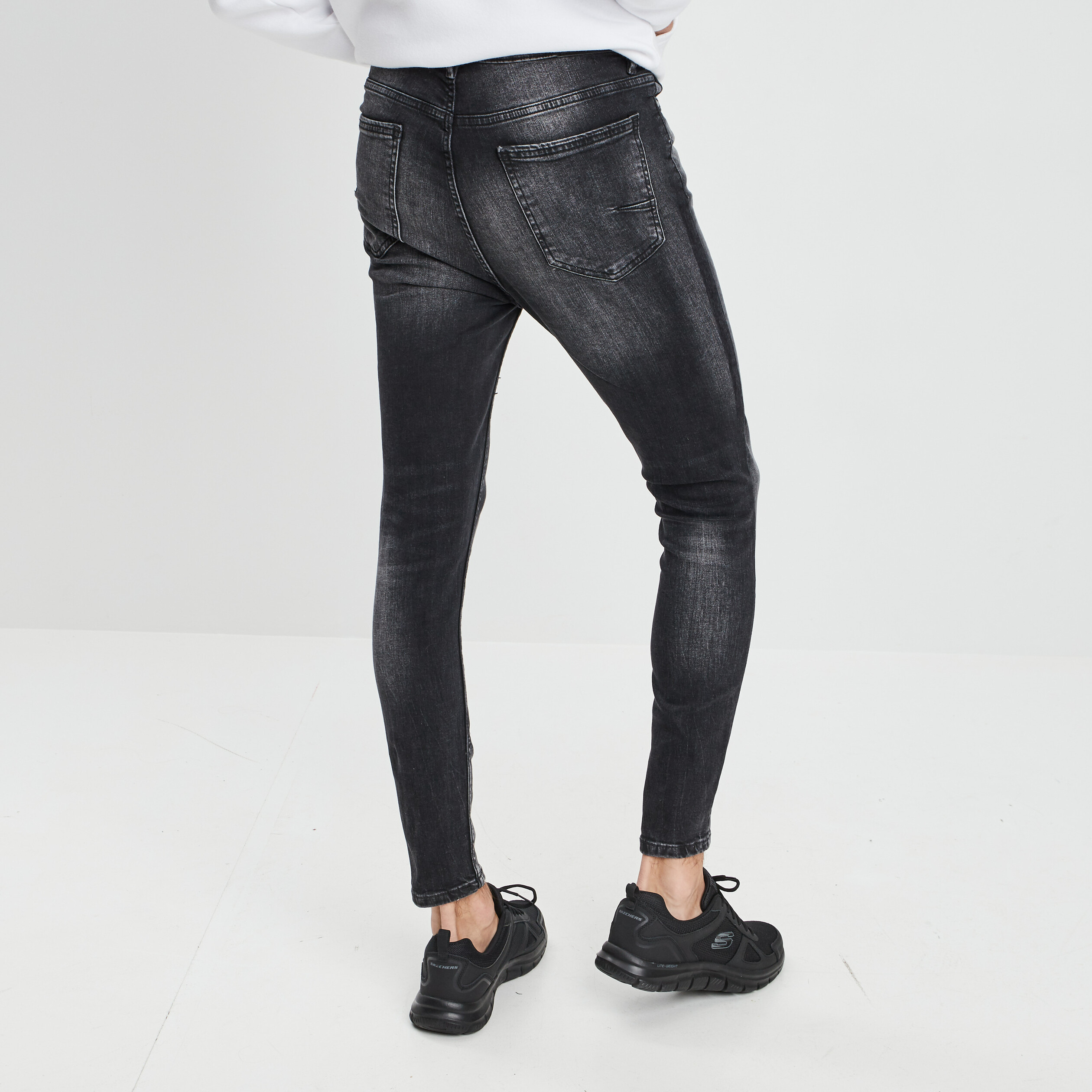 Jeans skinny denim gris homme | La Halle