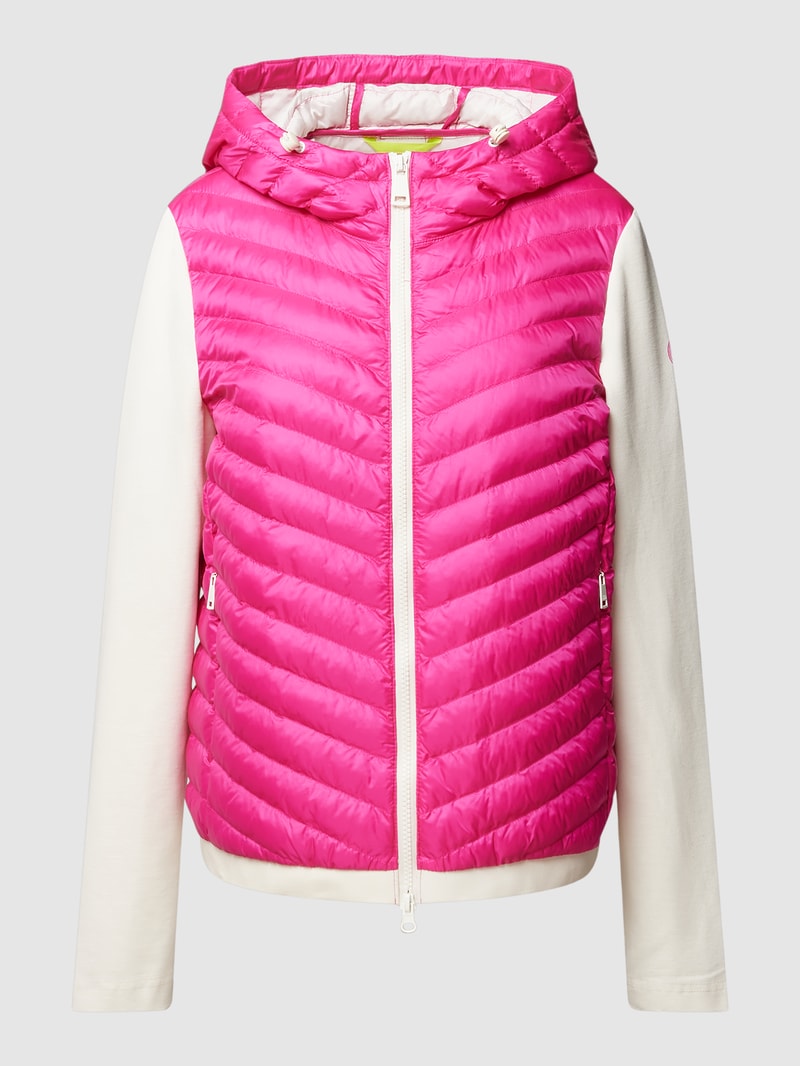 Steppjacke mit Label-Detail in pink
