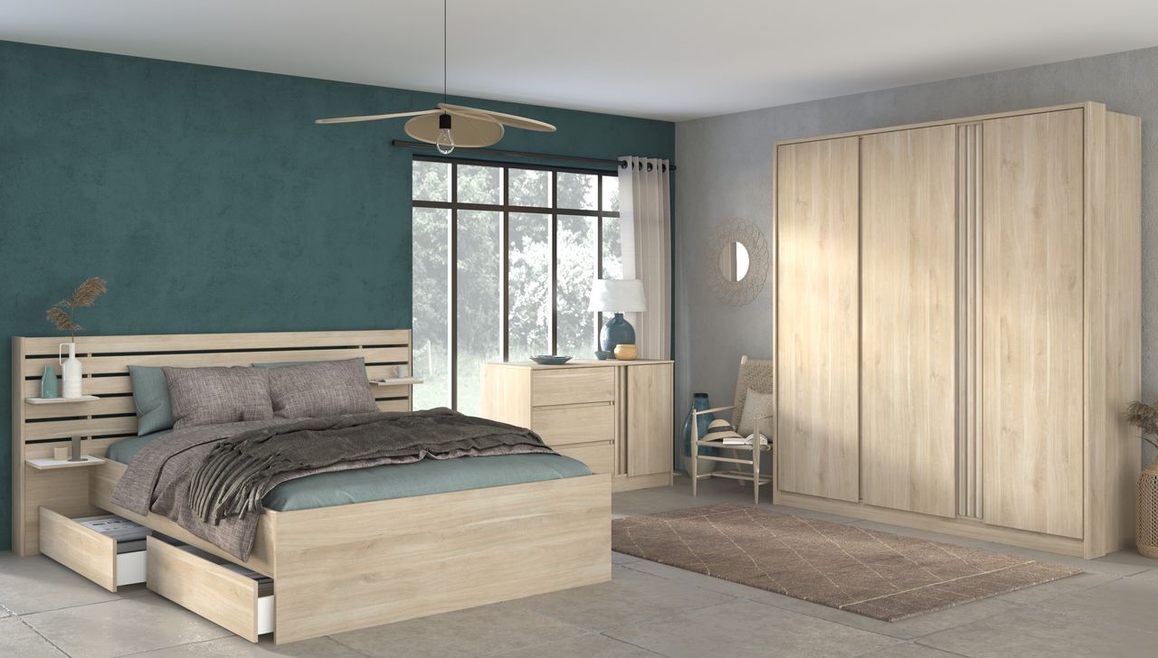 Parisot Schlafzimmer, 4-teilig, Escale 21 - mit 140er Bett