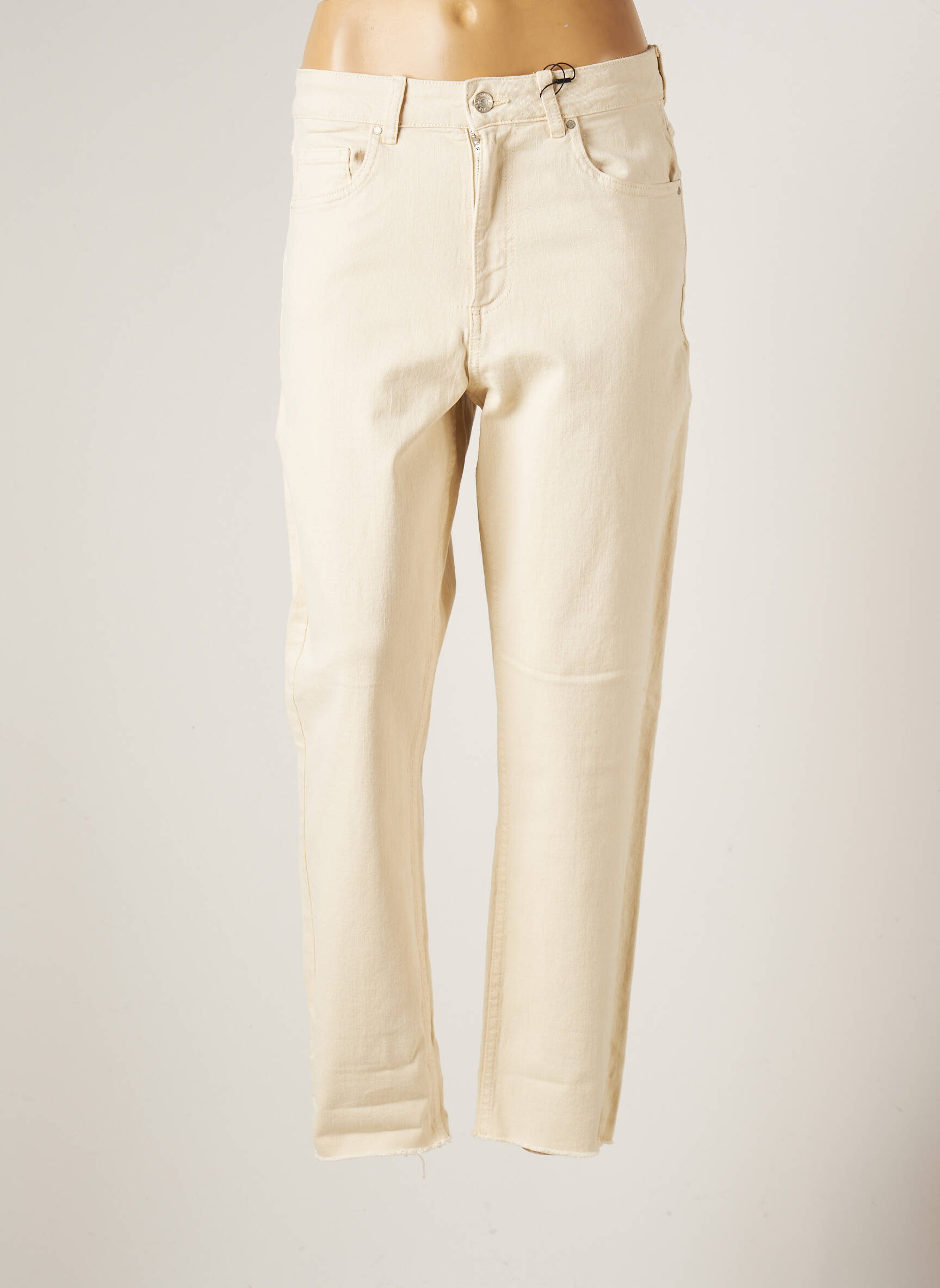 B Young Jean Mom Femme couleur beige