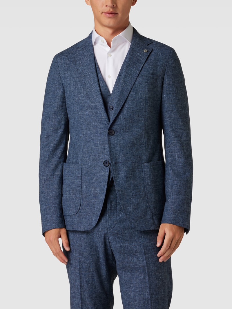 2-Knopf-Sakko mit Allover-Muster Modell 'Acon' in royalblau