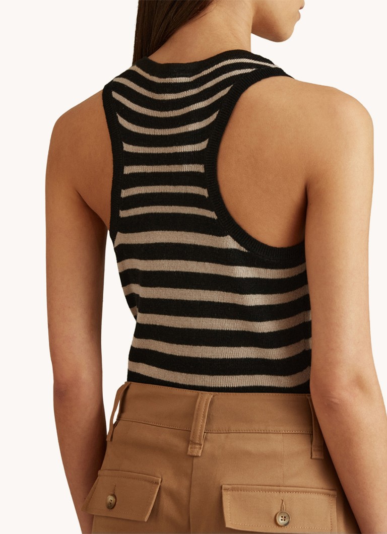 Top Reiss Everlyn in misto lana a righe stampate