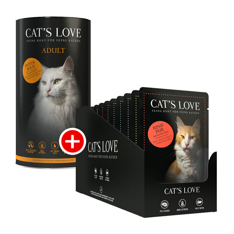 CAT'S LOVE Trockenfutter CAT'S LOVE Adult Mischfüterung Set 1 2tlg.