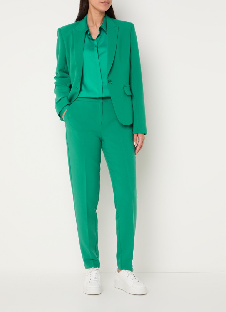 Expresso mid-waist slim-fit trousers with crease