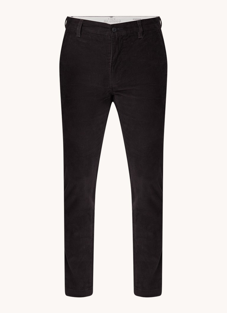 Pantaloni chino din catifea reiată de la Levi's, mulați, cu buzunare laterale.