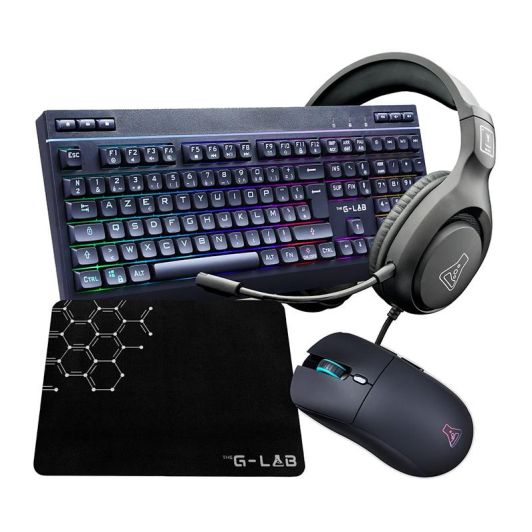 Σετ παιχνιδιών THE G-LAB COMBO ELECTRON Ασύρματο πληκτρολόγιο και ποντίκι 4 σε 1