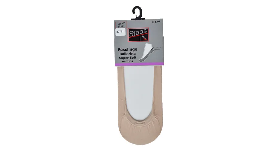 Steps Damen Füßlinge Ballerina beige