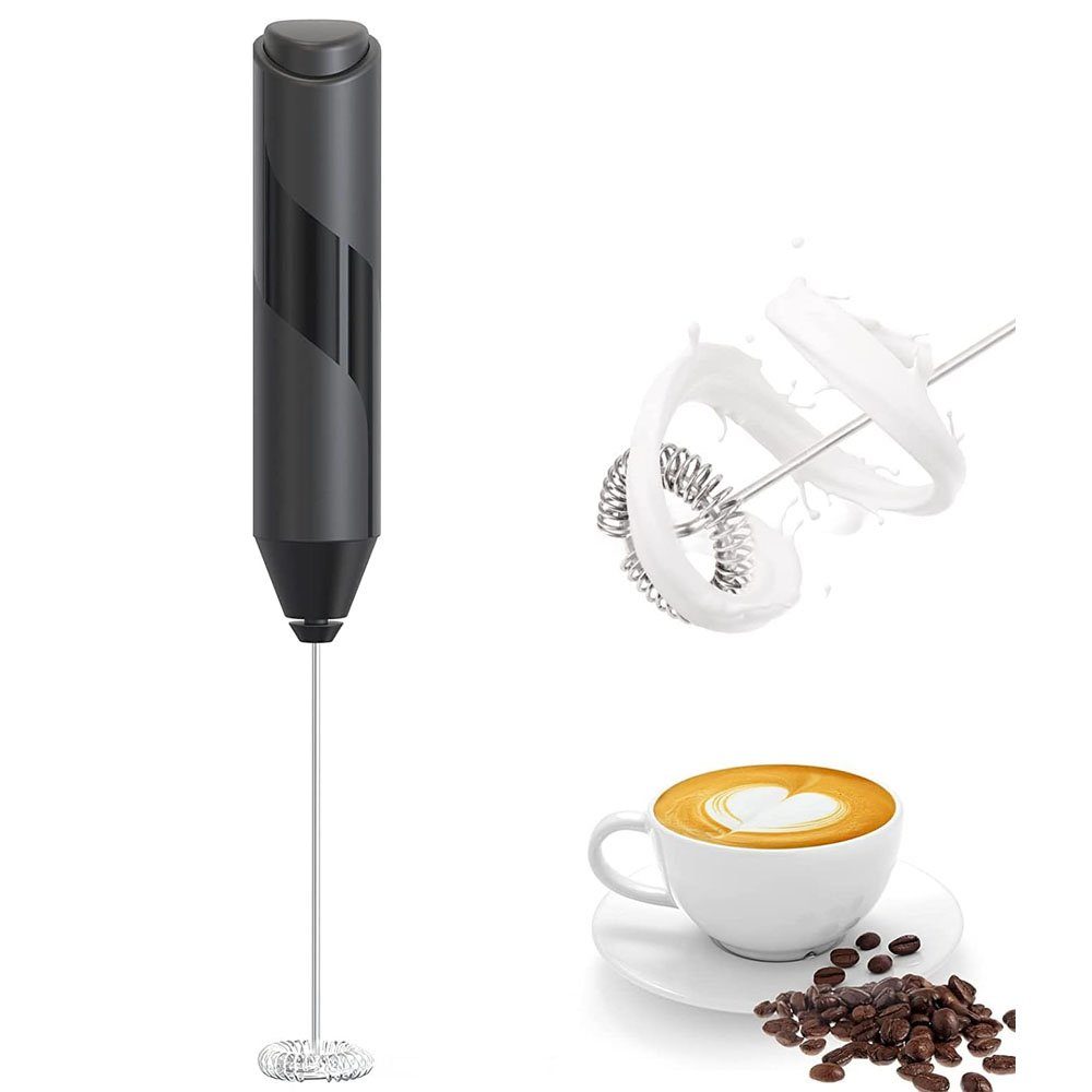 Sarfly Milchaufschäumer Milchaufschäumer Stab/Milchschäumer Elektrisch tragbarer, mit Hoher Leistung 14000U/min/Mini-Getränkemixer Kaffeebesen