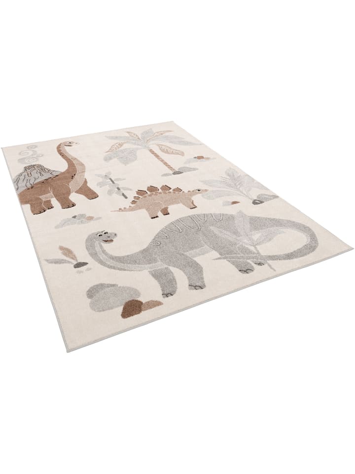 Pergamon Kinder Teppich Softstar Kids Dinowelt in Grijs günstig kaufen