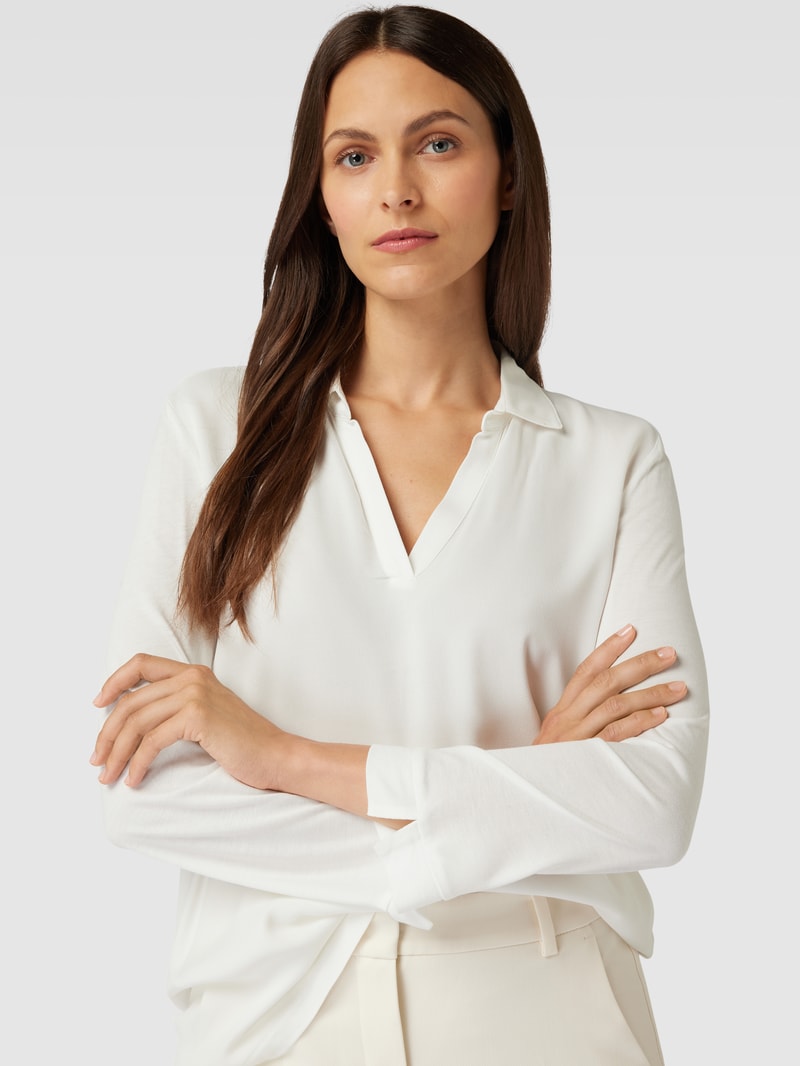 Blusenshirt aus Viskose in offwhite