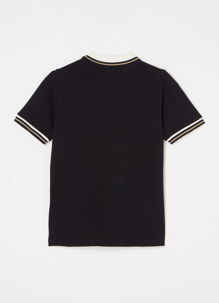 Moncler polo krekls no pikē kokvilnas ar logotipu