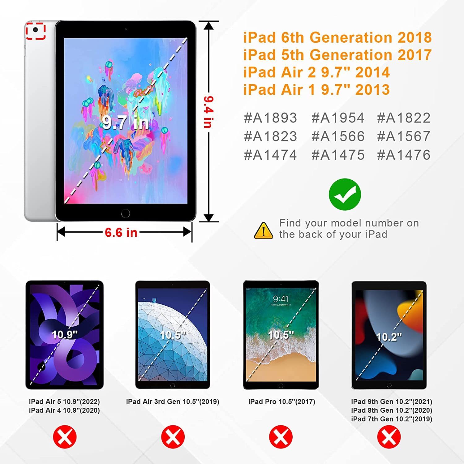 Fintie Tablet-Hülle für iPad 9.7 2018 (6. Gen) mit magnetisch QWERTZ Bluetooth Tastatur, Soft TPU Rückseite Gehäuse Keyboard Case mit eingebautem Pencil Halter