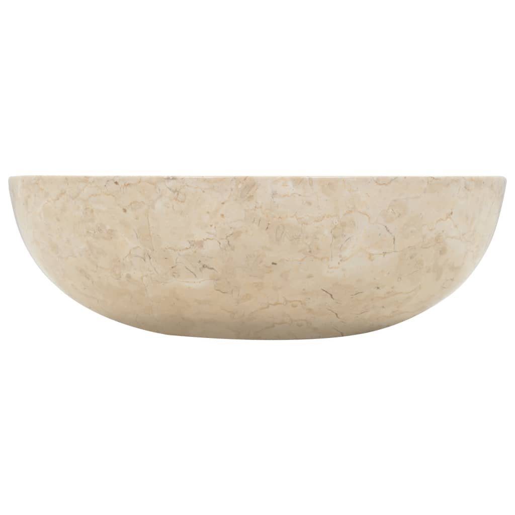 vidaXL Waschbecken Waschbecken 40x12 cm Marmor Creme