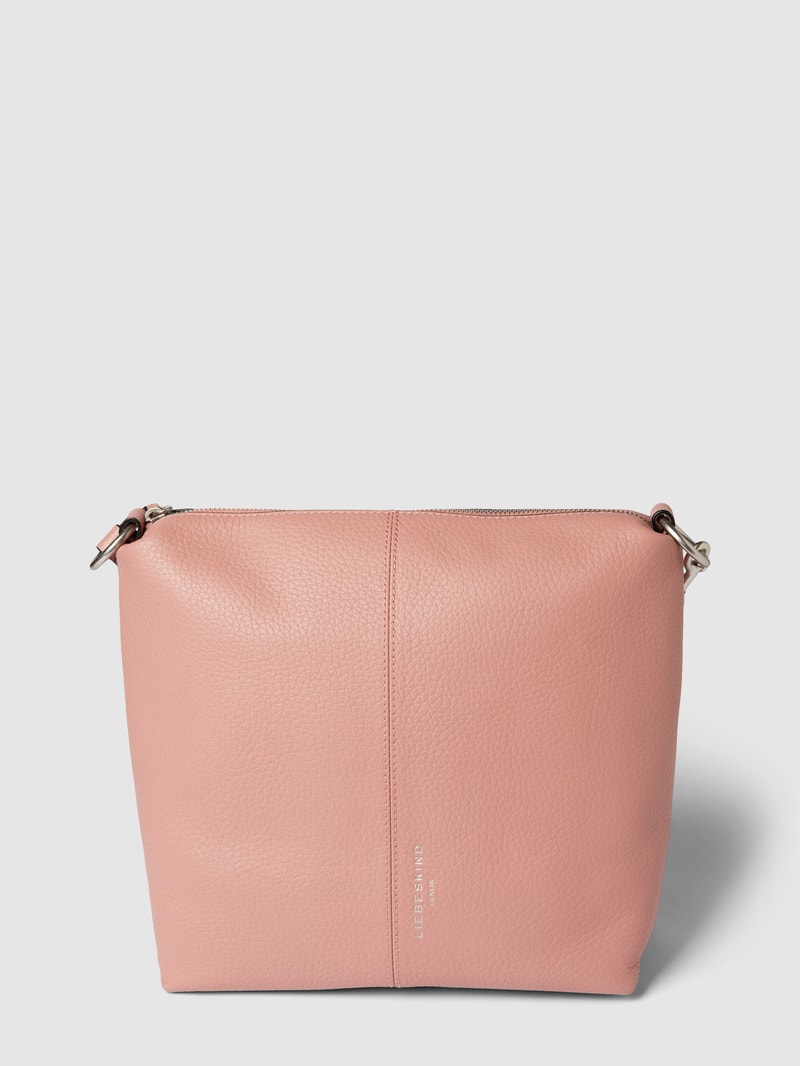 Hobo Bag aus Leder mit Label-Detail Modell 'AISSA' in rosé