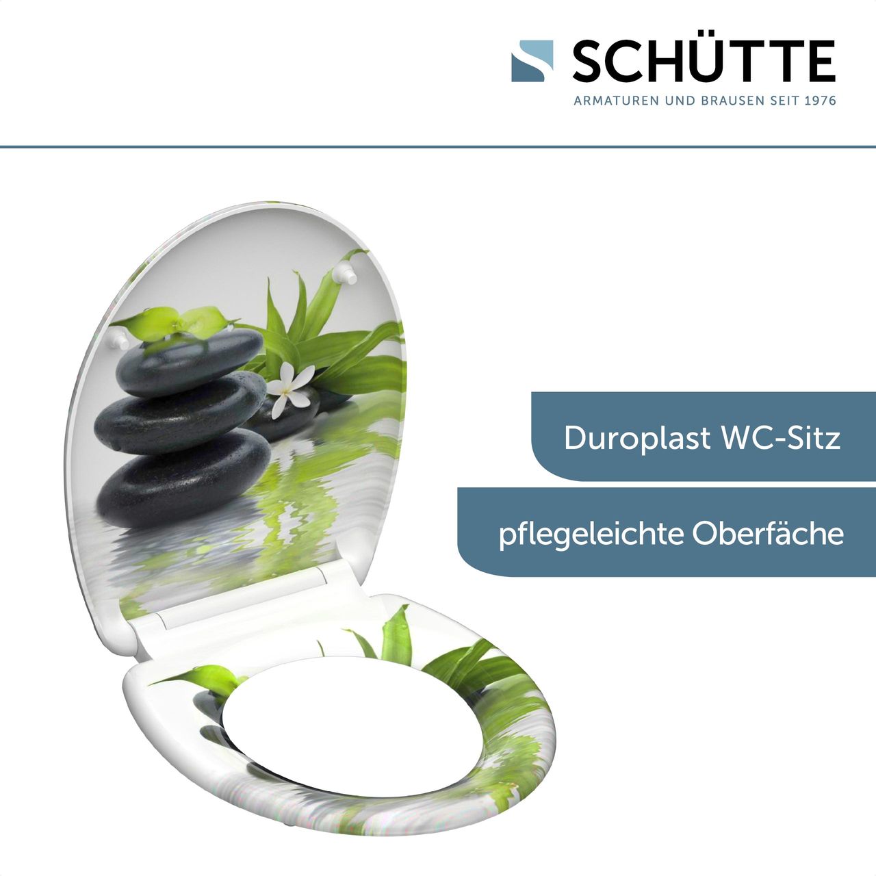 Schütte WC-Sitz JASMIN Duroplast Motiv Steine