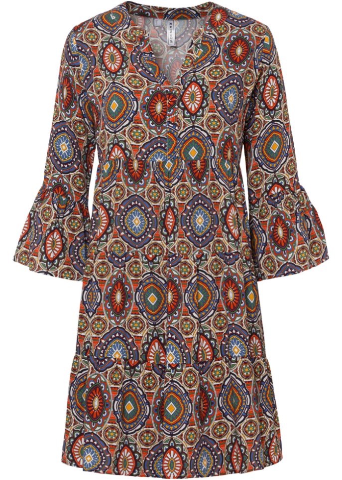 Webkleid mit Volants