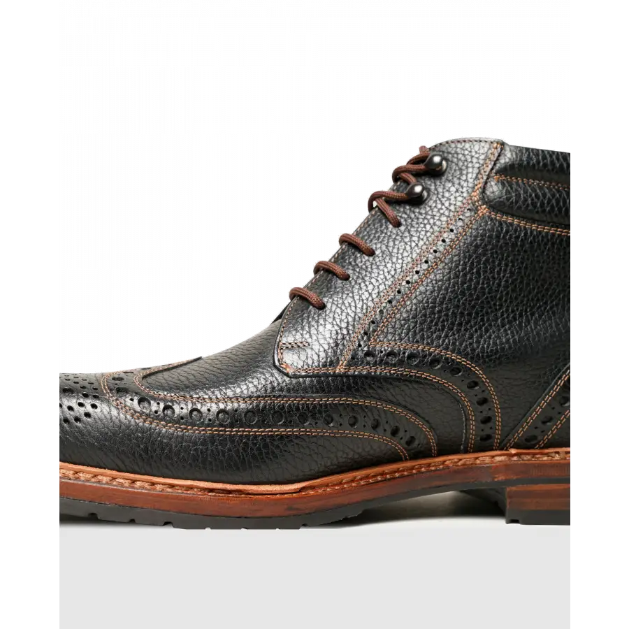Heinrich Dinkelacker - Stiefel BUDA FULL-BROGUE AZ Kalbsleder - schwarz