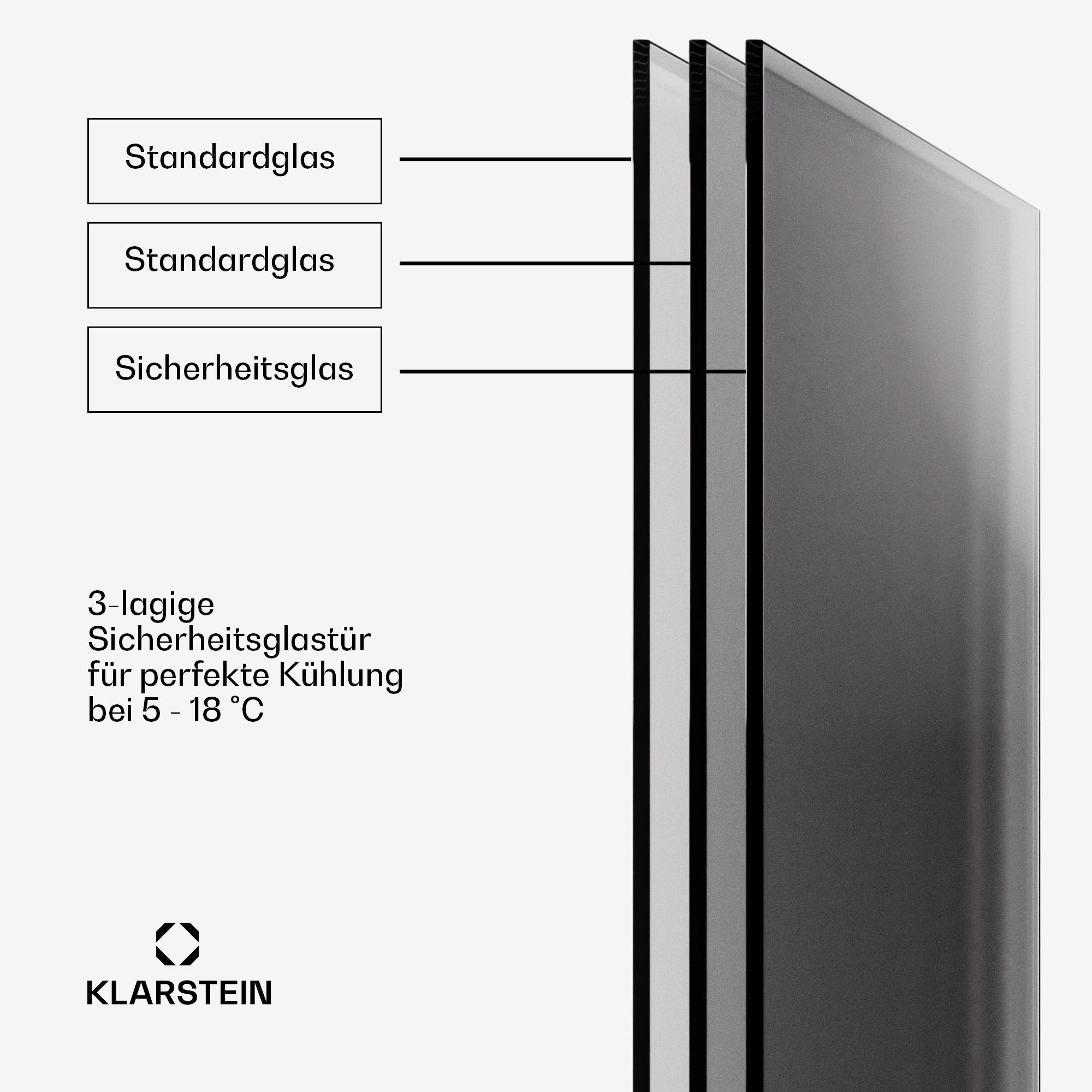 Klarstein Weinkühlschrank Shiraz 8 Uno, für 8 Standardflaschen á 0,75l,Wein Flaschenkühlschrank Weintemperierschrank Weinschrank Kühlschrank