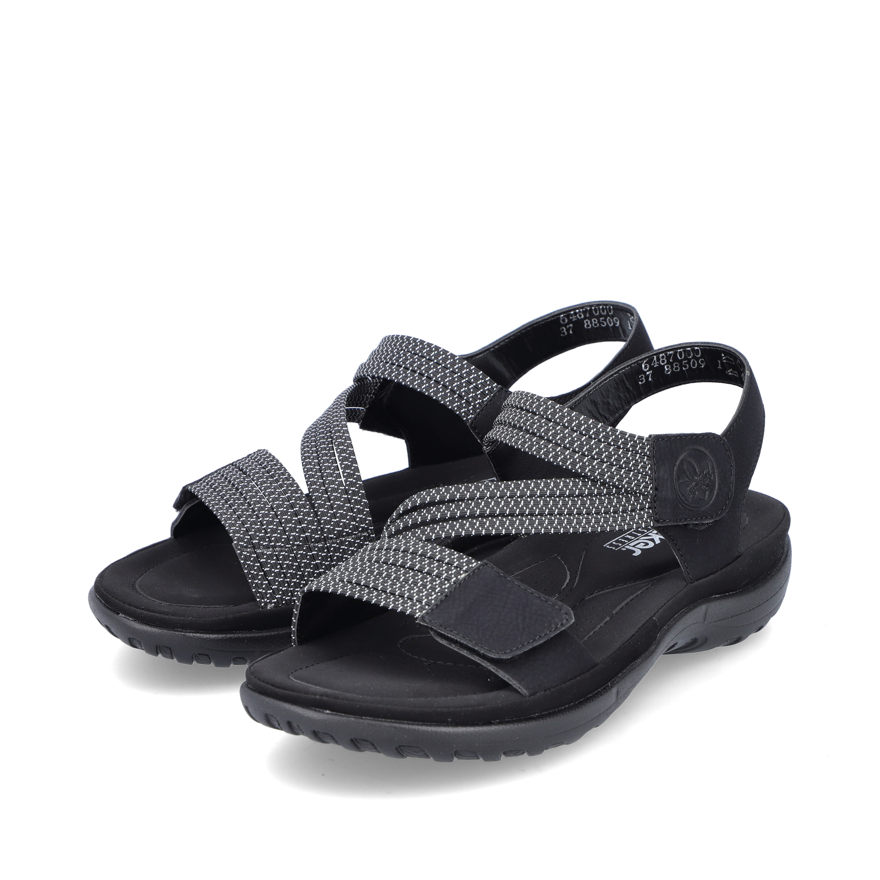 Rieker Damen Riemchensandalen asphaltschwarz
