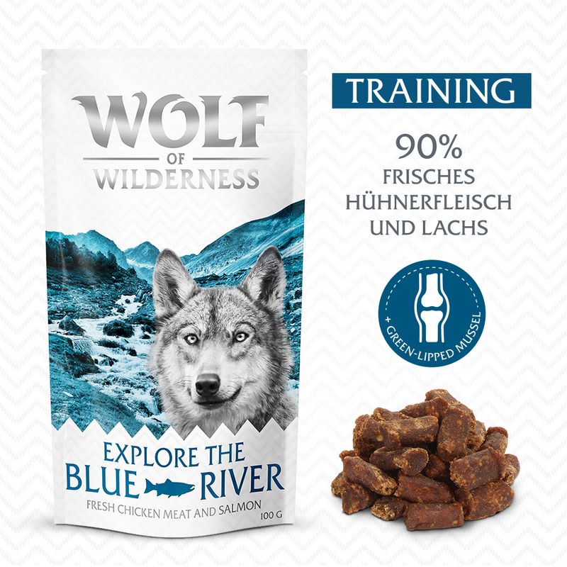 Wolf of Wilderness Training “Explore the Blue River' Huhn & Lachs