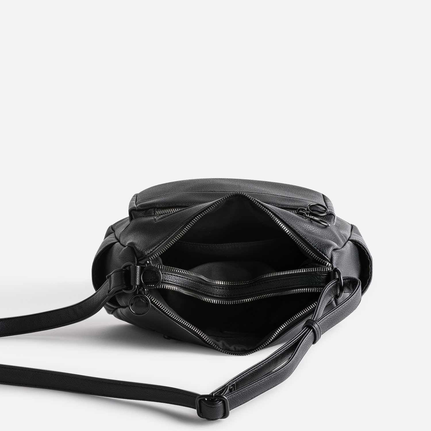 Sac à main noir à 2 compartiments