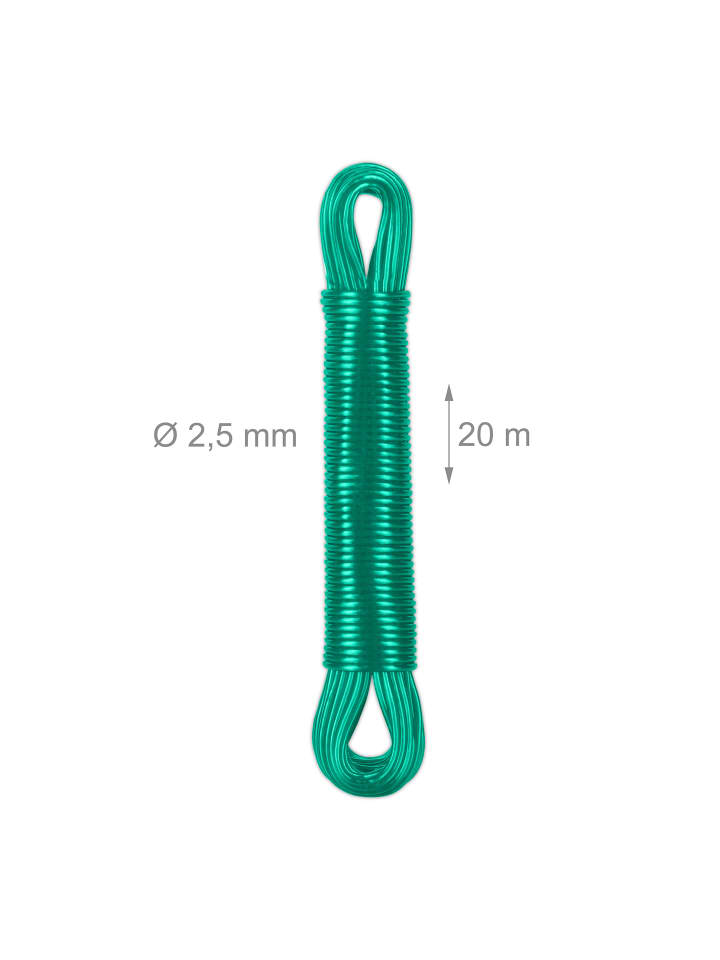 relaxdays 3 x Wäscheleine in Grün - 20 m günstig kaufen onesize
